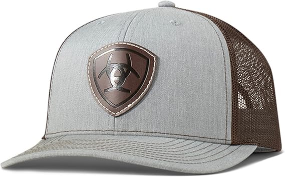 ARIAT Men's Light Grey Richardson 112 Cap with Embossed Shield Patch