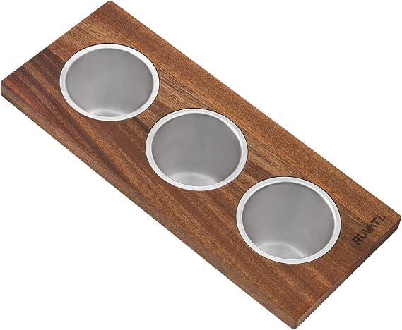 Ruvati Condiment Tray 3 Bowl Serving Board for Workstation Sinks (Complete Set) - RVA1377