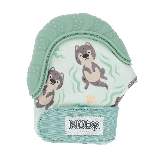 Nuby Happy Hands Silicone Teething Mitten | Otter