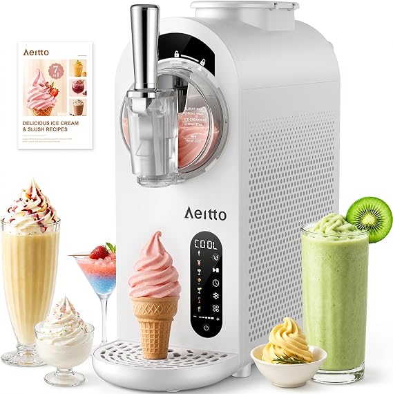 Ice Cream Maker & Slushie Machine Soft Serve Ice Cream Machine 7 Presets