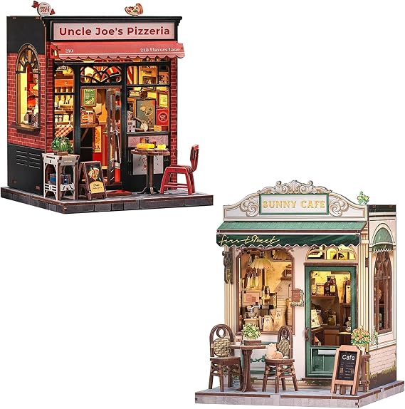 CUTEBEE Book Nook Kit - DIY Miniature House Dollhouse Kit for Adults and Teens, Booknook Tiny House Bookshelf Decor 3D Wooden Puzzle, Gifts for Family, Friends