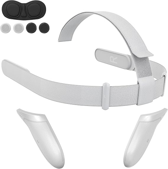 Battery Covers& Head Strap for 0culus Quest 2/Meta Quest 2 Vr Headset | Original Replacement Head Strap & Battery Covers, Combining Comfort&Durability, Exceptional Strength&Sturdiness
