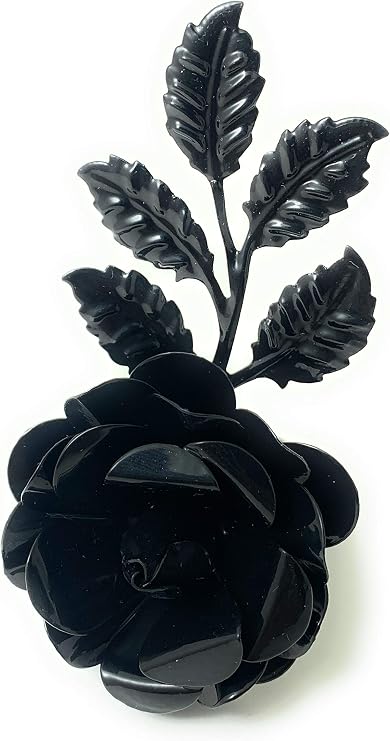 Flower Napkin Rings Set of 4 (Black Rose)