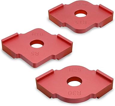 Evwoge Set of 3 Radius Jig Router Templates Aluminium Alloy Radius Corners R5 R10 R15 R20 R25 R30