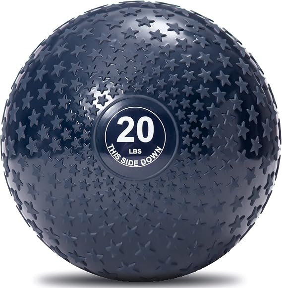 JFIT Slam Ball Build Strength - Endurance & Power | Superior Grip | Sand-Filled Core | Indoor & Outdoor Use