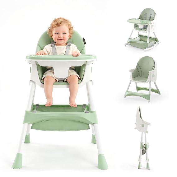 HARPPA Foldable Baby High Chair, Convertible Toddler Chair, Booster Seat