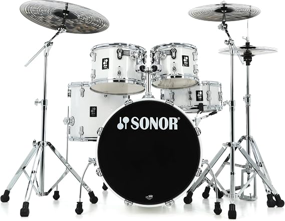 Sonor AQ1 Studio 5-piece Shell Pack with Hardware - Piano White