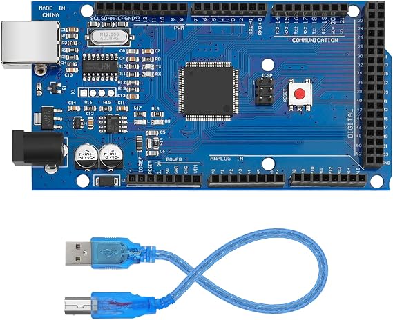 MEGA R3 Board ATmega 2560 with USB Cable, MEGA 2560 R3 Development Board Compatible with Arduino - Improved Version