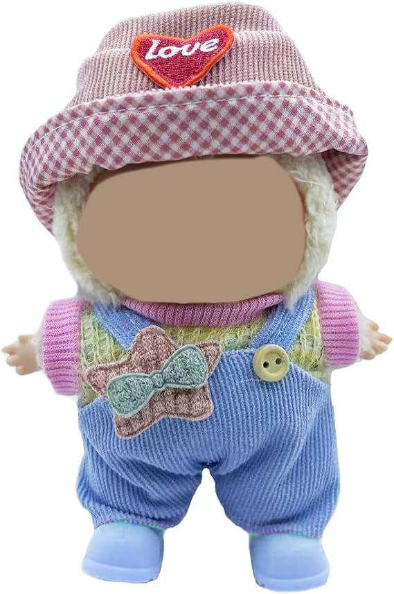 17cm Doll Clothes Set Suitable for Labubu, Luxury Chic Handmade Dolls Outfit Hat Shoes, Dress up Unique Style Hat Clothes for 17cm Dolls Accessories