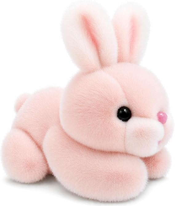 Pink Rabbit Bunny Stuffed Animal, 8'' Kawaii Rabbit Plushies for Girls and Boys, Soft and Huggable Bunny Stuffy Stuffed Animals for Kids Theme Party Favors, Birthday Gifts