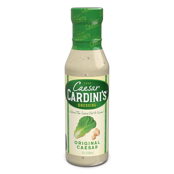 Cardini's The Original Caesar Dressing, 12 fl. oz., Made with Parmesan Cheese, Vinegars, Garlic and Anchovies, Perfect Chicken Marinade, Sandwich Spread, Dip or Salad Dressing