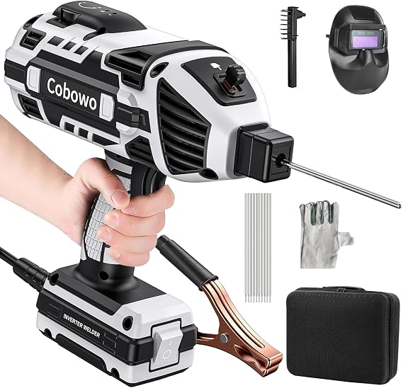 Portable Electric Welding Machine, Upgraded 110V ARC Welder, 20-120A, IGBT Inverter, 6 Variable Currents, Welding Tool for 3/32 -1/8 Rod. Perfect Gift for DIY, Repairs, Metal