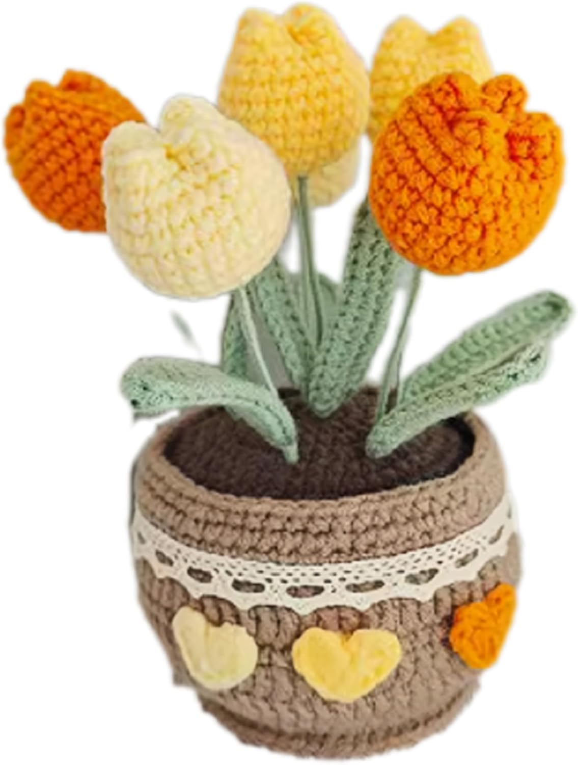 Tricolor Tulip Handwoven Plant Wool Handwoven Flowers