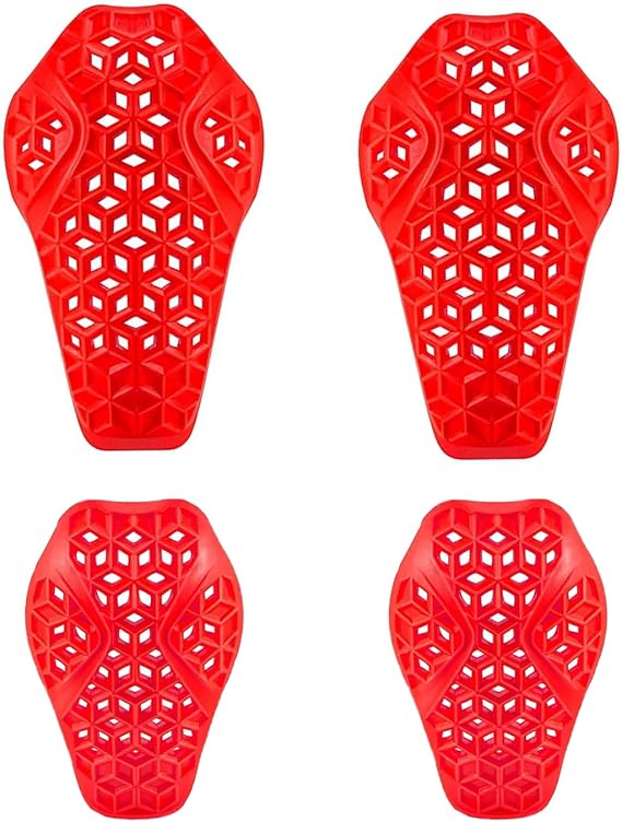 4 PC CE Level 2 Certified Armor Pads | Shoulder & Elbow Protector Inserts for Motorcycle Jackets