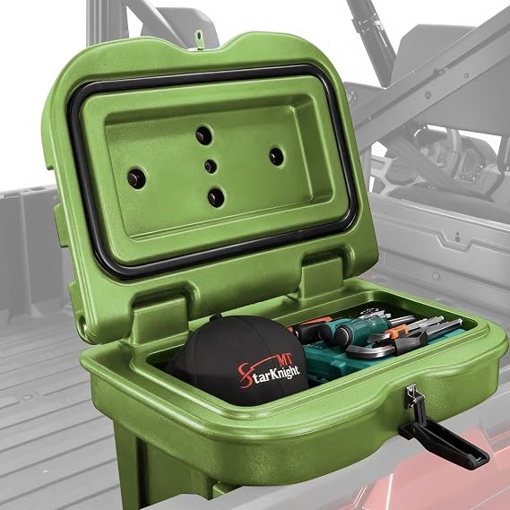 StarknightMT UTV Bed Box 6 GAL Waterproof Cargo Storage Compatible with Polaris General 1000 2016-2023 Ranger/XP 1000 900 570 500 Accessories Parts SXS Tool Box