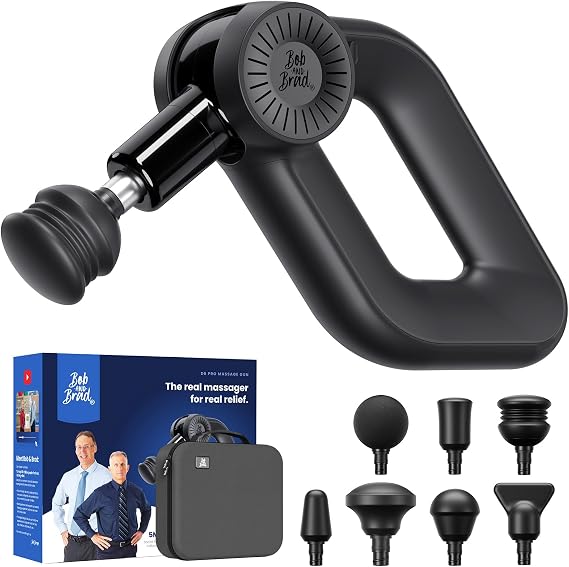 BOB AND BRAD D6 Pro Massage Gun Deep Tissue Percussion with 16mm Amplitude 85lbs Stall Force, FSA Eligible & HSA Approved Professional Muscle Massager for Athletes, Quiet Electric Back Massager