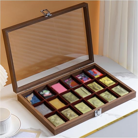Lighter Display Case Desktop for Displaying 18 Lighters, Perfect Men's Gift for Dad, Husband, Him