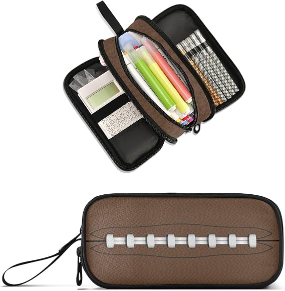 American Football Large Capacity Pencil Case Pencil Pouch Pen Box