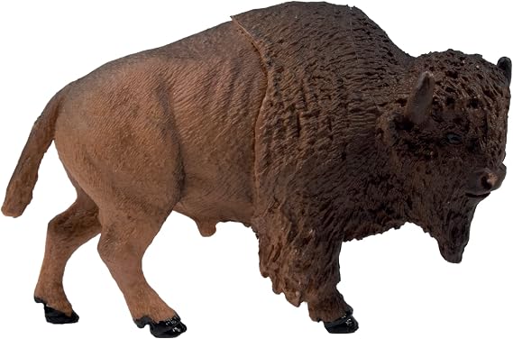 Deluxebase Mini Animal Adventure Replicas - Buffalos from Hand Painted Realistic Small Plastic Buffalo Figurines, Detailed Wildlife Model for Kids, Zoo Play, Party Favors and Gifts.