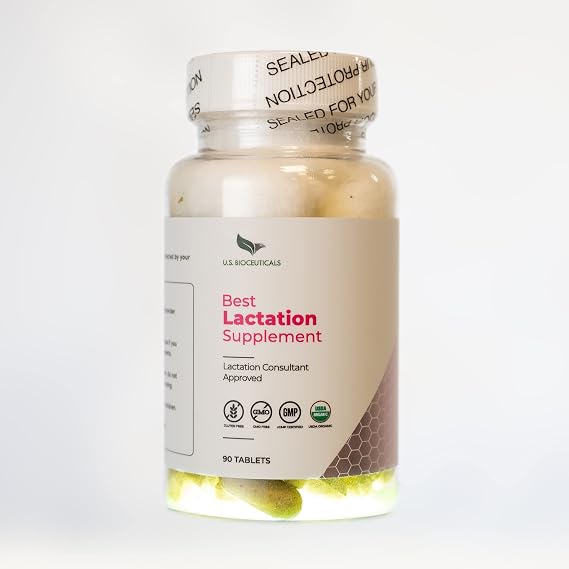 Organic Best Lactation Supplement Tablets - Goats Rue, Blessed Milk Thistle, Fenugreek - Lactation Consultant Approved - Laboratory Tested - cGMP Manufacturing
