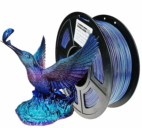 PLA Filament 1.75mm,Glitter Galaxy,Green Blue Purple Gradient,1kg Spool