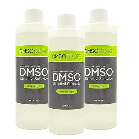 DMSO 8 oz. 3 Pack, Non-Diluted 99.995% Low Odor Pharma Grade Liquid in a BPA Free Plastic Bottle