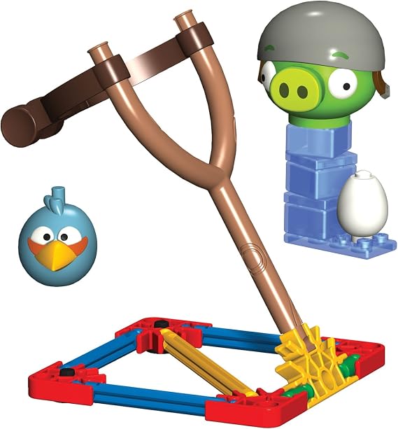 K'NEX Angry Birds Blue Bird versus Helmet Pig Set
