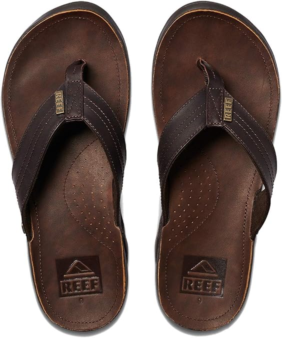REEF Men's J-Bay III Leather Flip Flops
