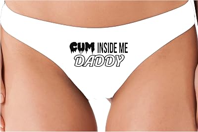 Knaughty Knickers Cum Inside Me Daddy Creampie Cumplay White Thong Underwear