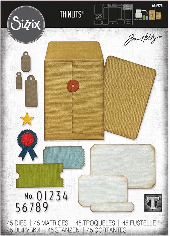 Sizzx Thinlits Die Set 45PK Collector by Tim Holtz | 665926 | Chapter 3 2022