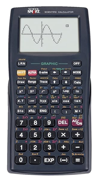 School Smart Graphic Calculator, 10 + 2 Dot Matrix , black - CS-121