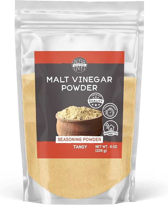 BIRCH & MEADOW Malt Vinegar Powder, Tangy & Sweet Flavor & Aroma, Easy to Dissolve
