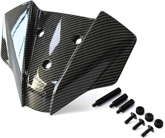 Motorcycle Windshield Windscreen Wind Deflector Protector Cover For 390 Duke 250 125 2024 2025 Shield Wind Screen Wind Deflector(Carbon look,X-3)