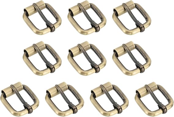 PATIKIL Metal Roller Buckle, 10Pcs 0.79 Inch (20mm) Belts Hardware Multi-Purpose Pin Buckles for Bags Leather Belt Strap DIY Crafts Dog Leash, Bronze