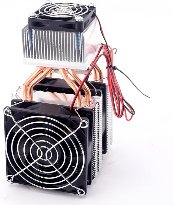 DIY Thermoelectric Cooler Semiconductor Refrigeration Cooler 120W High Power Cooling Device Peltier Refrigeration Air Cooling System DIY Refrigerator Accessories Kit