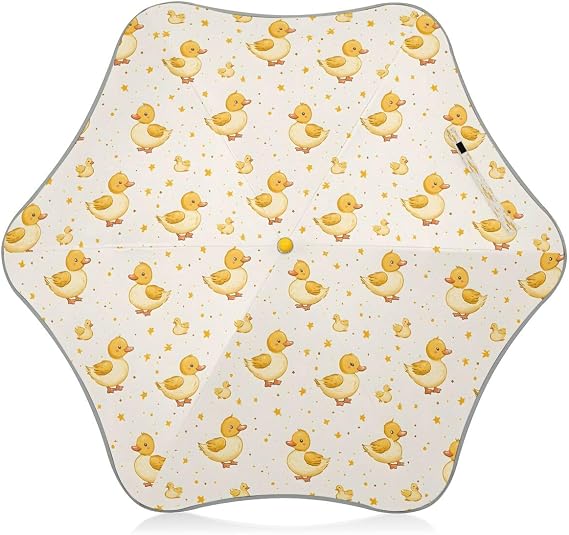 ALAZA Yellow Duck Star Animal Kids Umbrella Stick Umbrellas Cute Umbrella for Boys Girls Toddler UV/Sun Rain Windproof