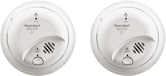 First Alert SC-9120B Hardwired Smoke and Carbon Monoxide Alarm with Battery Backup 2 Pack