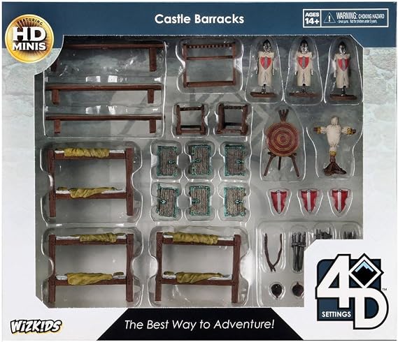 WizKids Warlock Tiles: Accessory 4D Settings Castle Barracks