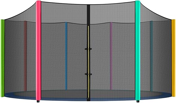 Trampoline Net, 10-16ft Premium Round Trampoline Netting Replacement, UV-Resistant, Weather-Resistant, Breathable, Durable (Not Include Poles)