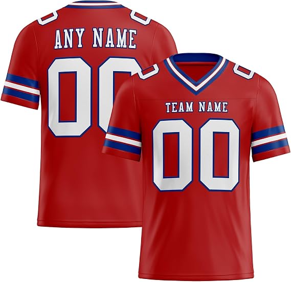 Custom Football Jersey Youth Men Kids, Aqua Personalized Football Jersey for Women Name Number Camiseta De Futbol Americano