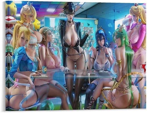 Cartoon Hot Sexy Official OL Ladies Poster Hot Anime Sexy Girl Home Bar Kitchen Coffee Man Cave Garage Wall Decor Art Frameless 8x10inch