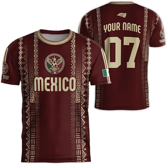 Personalized Mexican Jersey Soccer 2025, Custom Name Mexico Soccer Jersey, Customized Mexico Soccer Jersey for Men