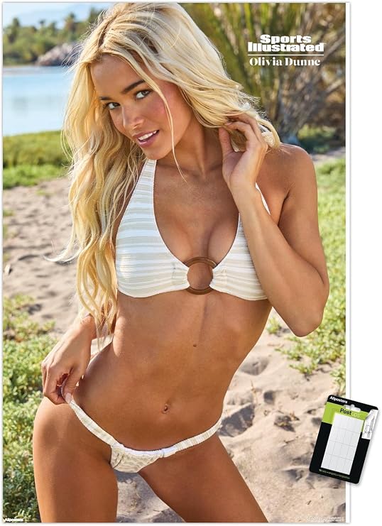 Trends International Sports Illustrated: Swimsuit Edition - Olivia Dunne 26 Wall Poster, 34L x 22.4W, Premium Poster & Mount Bundle