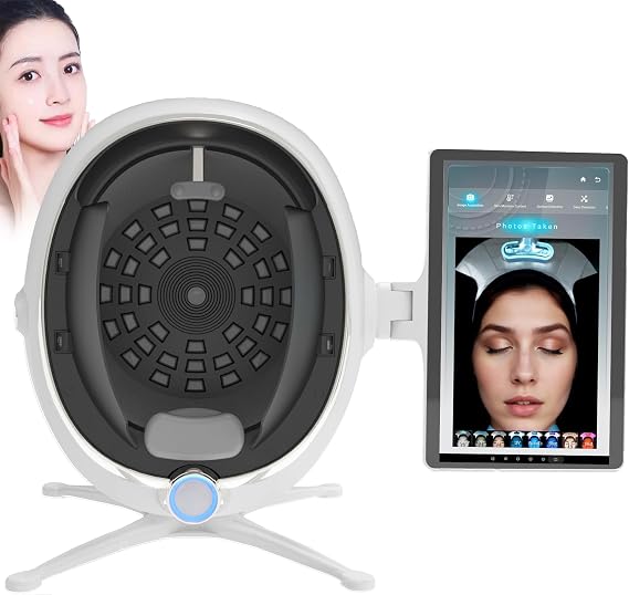 3D Skin Analyzer Machine, 36MP Professional Skin Analyzer for Deep Water,Oil,Pigmentation & Pore Testing, 8 Spectral Analysis + 14 Indicators + Cloud Computing Storage,for Home & Beauty Salon 13.3in
