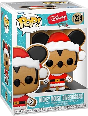 Funko Pop! Mickey Mouse Gingerbread Cookie Vinyl Figure, Multicolor, 3.74-Inch Tall