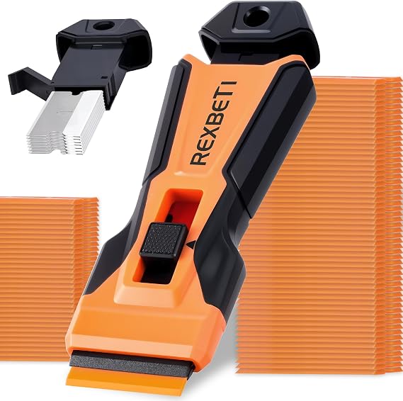 REXBETI Razor Blade Scraper Tool, Upgraded Windows, Glass Stovetop Scraper
