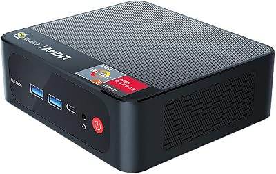 AMD Ryzen 5 5500Uup to 4.0GHz, Beelink SER5 Mini Computer, 16GB DDR4  500GB M.2 NVMe SSD Mini PC with 4K@60Hz, Dual HDMI  Type-C, Support Dual Display, WiFi 6, Bluetooth 5.2, Suitable for Business