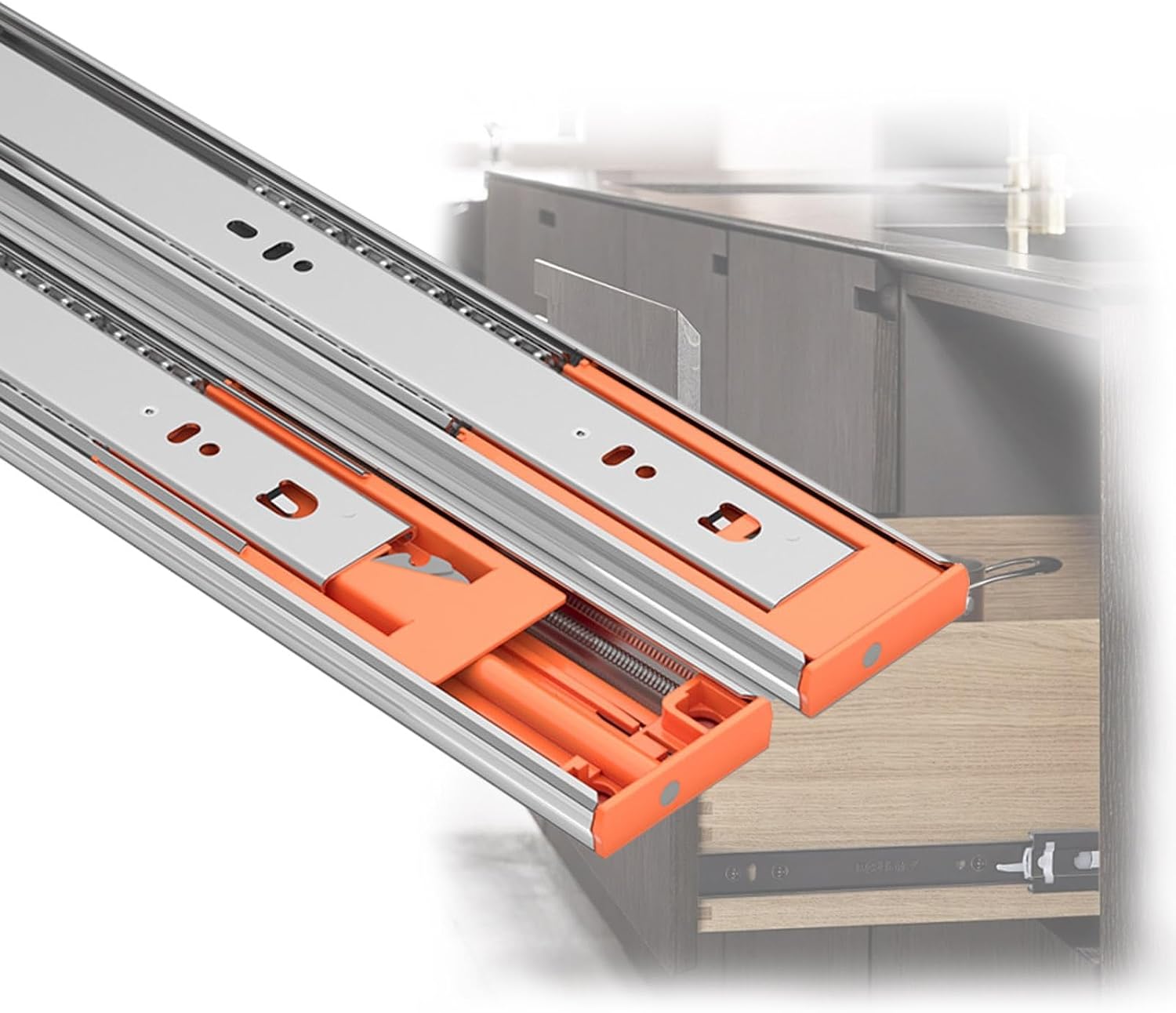 Slide Drawers for Cabinets Correderas para Gavetas 1 Pair of Heavy Duty Drawer Slides,10 12 14 16 18 20 Inch Ball Bearing Runners Rails Tool Box Glides (Size : 14in/35cm)