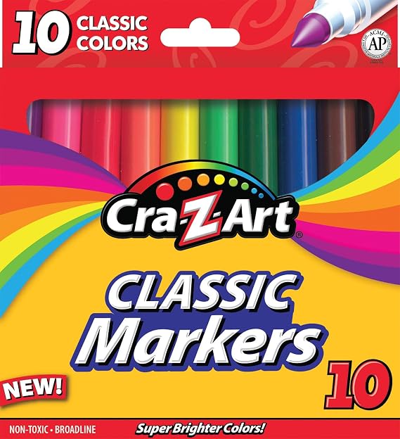 Cra-Z-Art Broadline Markers Non Washable 10 CT