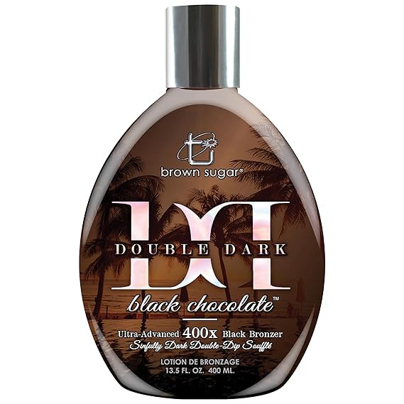 Brown Sugar Double Dark Black Chocolate 400X Tanning Lotion, 13.5 Fl Oz